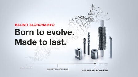 The evolution of a globally established PVD coating for a wide range of applications in the metalworking industry: the latest coating, BALINIT ALCRONA EVO, offers more than 30% better performance than its predecessor.  Image: Oerlikon Balzers